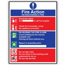 Fire Action Sign